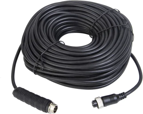 Vista 7 de Cable de extensión de video de coche de 16 pies y 16.4 ft, 4 pines, resistente al agua, a prueba de golpes, para cámara de visión trasera CCTV