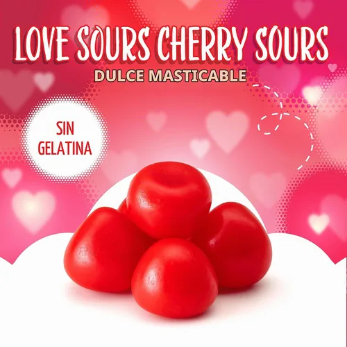 Vista 5 de Cherry Sours Candy, 36 mini paquetes envueltos individualmente