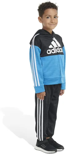 Vista 8 de adidas Conjunto de chaqueta de forro polar Mélange de manga larga para niños