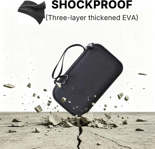 Vista 5 de Funda para computadora de vuelo ASA CX-3 - Avanzada electrónica E6B - Bolsa de almacenamiento protectora de viaje dura, solo caja (negro)