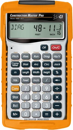 Vista 13 de Calculated Industries 4054 Construction Master 5 en Español - Calculadora de construcción con pies, pulgadas y fracciones para carpinteros