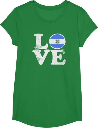 Vista 51 de Love El Salvador Flag tShirt Home Pride Distressed Tee T-Shirt