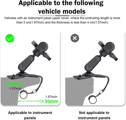 Vista 6 de Downhill 1 PC Soporte para smartphone para salpicadero de coche, soporte para smartphone con rotación de 360 grados, soporte multifuncional