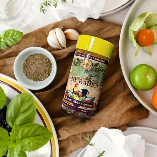 Vista 7 de Mie Radici Mezcla de albahaca y limón – Hierbas secas frescas y jugo de limón seco (no enjuagues) – Sin sal ni productos químicos añadidos – Se