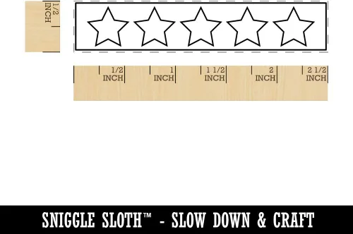 Vista 2 de Five Stars Review - Excelente sello rectangular de goma para sellar manualidades, 2.50 pulgadas, pequeño