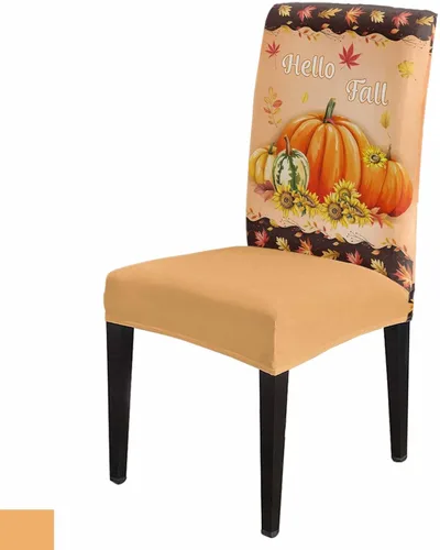 Vista 27 de Savannan - Juego de 4 fundas para sillas de árbol de Navidad, bolas de copos de nieve de color rojo invierno, fundas elásticas para sillas Parsons