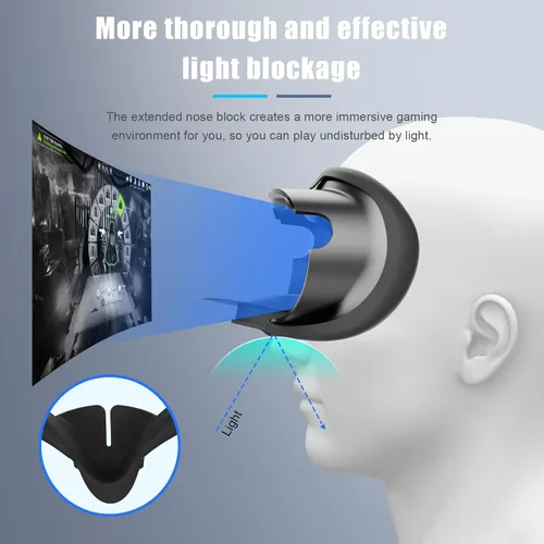 Vista 2 de VR Touch Controller Grip Cover for Meta Quest 3 Accessories, Silicone Headset Cover, Face Cover, Protective Lens Cover, Anti-Throw Accessories Set