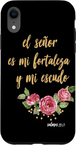 Vista 24 de Carcasa para iPhone 11 Salmos El Señor Es Mi Fortaleza Biblia Cristiana