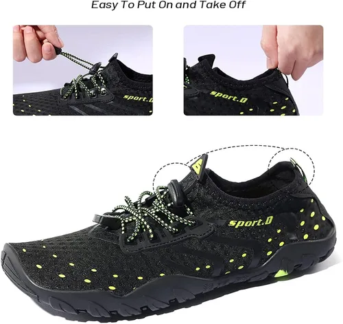 Vista 3 de Joelynne Zapatos de agua para mujeres y hombres de secado rápido descalzo para playa natación deportes senderismo buceo surf 1-carbon Black
