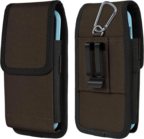 Vista 9 de ACCKUO Funda de teléfono para cinturón con clip de metal y cierre magnético compatible con iPhone 16/15/14/13/12 Pro y Non-Pro, Galaxy S25 S24 S23