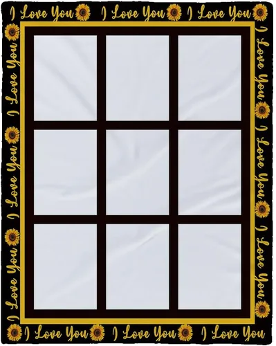 Vista 24 de Manta de Sublimación en Blanco Tipo Throw con 1/9/15/20 Paneles Imprimibles, Súper Suave 330GSM Franela Afelpada de Sublimación Manta de Fotos