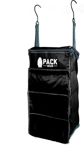 Vista 9 de Pack Gear Organizador colgante de maleta, cubos de embalaje plegables esenciales de viaje, paquete grande o equipaje de mano, organizador de estante