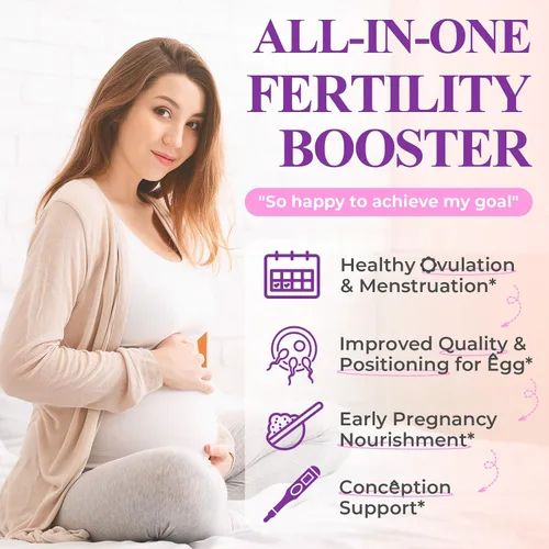 Vista 3 de Suplemento de mio-inositol y D-chiro inositol para mujeres, 4000 mg: 100 mg de inositol en polvo, suplementos de fertilidad equilibrio hormonal