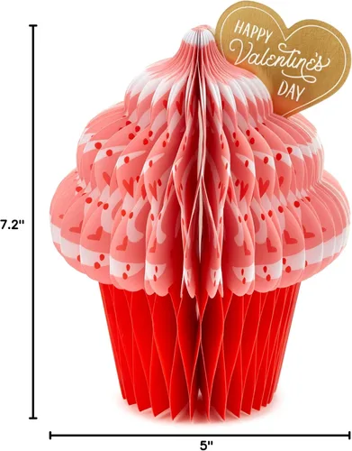 Vista 7 de Hallmark Paper Wonder - Tarjeta desplegable para el día de San Valentín (cupcake de panal de miel)