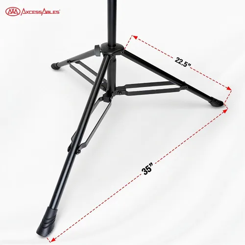 Vista 6 de AxcessAbles AXCMB-T Soporte de micrófono resistente con base de trípode ponderada Soporte de micrófono superior de 80.5 pulgadas de altura