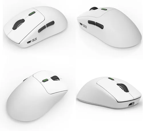 Vista 8 de WAIZOWL OGM Pro Mouse de 2.40 oz, ligero, inalámbrico, tres modos, ergonómico, para PC, computadora gamer, sensor óptico PAW3395 (botón negro)