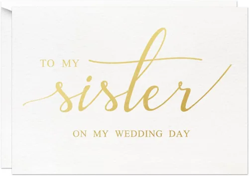 Vista 5 de MAGJUCHE Tarjeta de boda con texto en inglés «To My Brother On My Wedding Day», tarjeta de boda