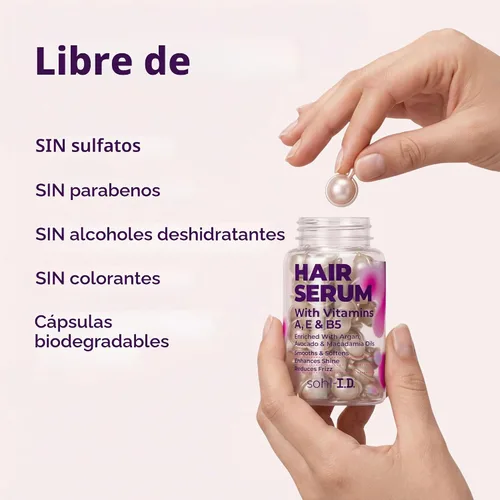 Vista 9 de sohl-I.D. Suero capilar para cabello encrespado, tratamiento para hebras secas y dañadas, adecuado para cabello rizado, aceite y gotas