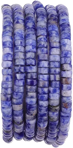Vista 47 de BEADIA Cuentas Espaciadoras de Jade Natural Africano Planas Redondas Sueltas para Hacer Joyas con Abalorios 3mmx2mm 38cm