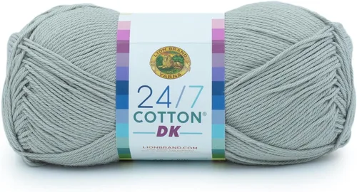 Vista 47 de Lion Brand Yarn Estampados DK de algodón 24/7, hilo para tejer, ganchillo y manualidades, azul, paquete de 1 Cotton Yarn for Knitting, Crochet
