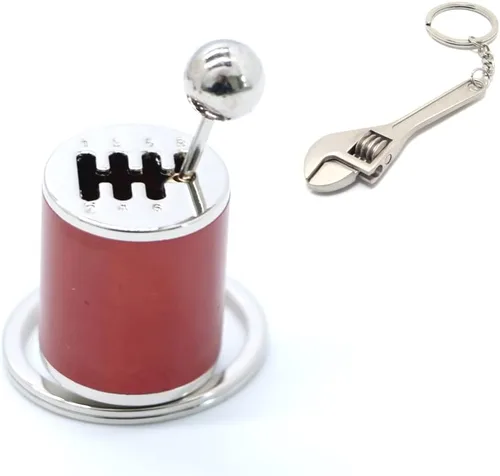 Vista 6 de GT/ Rotors Llavero de caja de cambios 6 velocidades Transmisión manual con palanca de cambio automotriz [BONUS: Llavero Mini Llave de tubo]