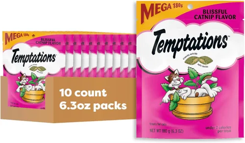 Vista 12 de Golosinas Temptations clásicas para gatos, empaque múltiple