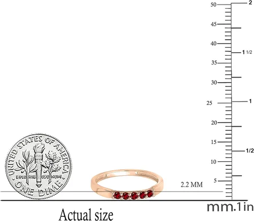 Vista 70 de Dazzlingrock Collection Anillo de boda redondo de 5 piedras preciosas o diamantes para mujer en oro macizo de 10 K/14 K/18 K