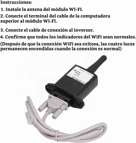 Vista 5 de Inversor solar de WiFi, interfaz de comunicación RS232, componentes electrónicos de supervisión remota estable