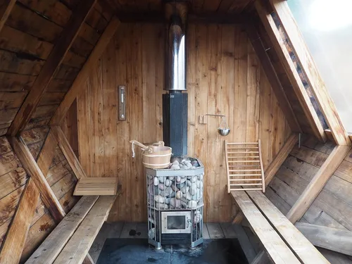 Vista 4 de HSE Cedar - Cucharón grande para sauna (6L, cedro rojo)