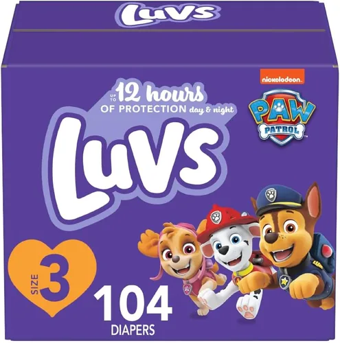 Vista 4 de Luvs Pañales de bebé talla 1, pañales Bluey de Protección Platinum para día y noche, talla 1, 48 unidades (el embalaje puede variar)