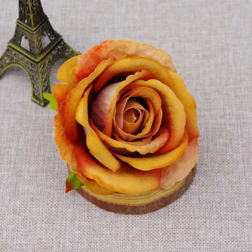 Vista 14 de 10 piezas de flores artificiales sin tallo de 3.9 in de cabeza de rosas artificiales estéticas para bodas, ramos, guirnaldas