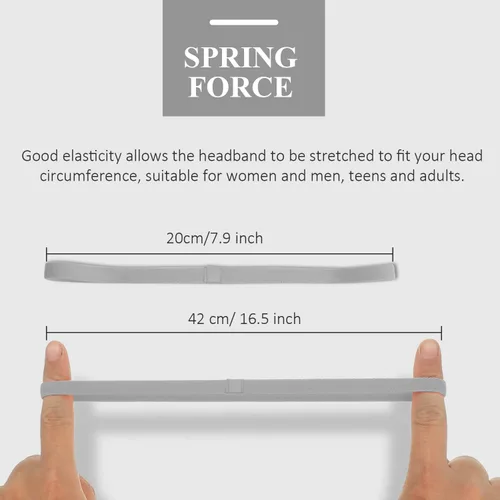 Vista 2 de Sumind 4 Pieces Thick Non-Slip Elastic Sport Headbands, Elastic Silicone Grip Exercise Hair and Sweatbands for Yoga