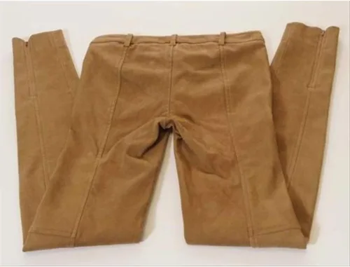 Vista 3 de Ralph Lauren Pantalones de equitación flacos de piel de cordero de mujer