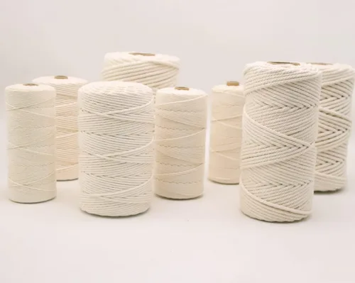 Vista 5 de Cuerda de macramé de algodón de 2 mm, 220 yardas, suministros naturales de macramé de color, cuerda de algodón suave para artesanía, para colgar