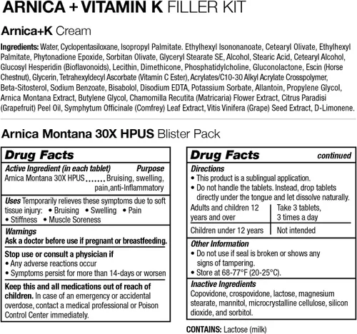 Vista 7 de VitaMedica Paquete de kit de relleno de árnica Paquete de ampolla Arnica Montana 30X + crema tópica de árnica y vitamina K Crema tópica