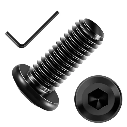 Vista 41 de Mywish M5 x 8mm 20 piezas de tornillos de cabeza plana con rosca hexagonal, pernos de acero inoxidable 304 para muebles con rosca completa, óxido
