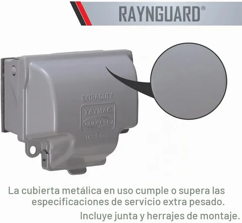 Vista 3 de TayMac MX3300 RaynGuard - Cubierta de metal resistente a la intemperie para uso, 1 banda, extra duty, color gris