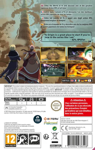 Vista 3 de Ys Origin (Nintendo Switch)