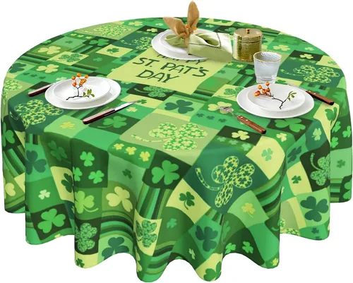 Vista 12 de Mantel redondo de Navidad con diseño de copos de nieve de Navidad para cocina, comedor, decoración de mesa de poliéster lavable para mesa de bufé
