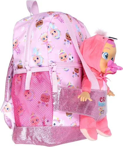 Vista 3 de Cry Babies Magic Tears Personajes Portabebés Mochila de doble compartimento