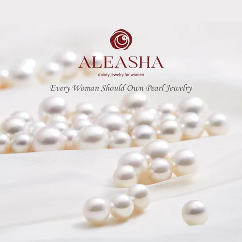 Vista 7 de Aleasha 8mm Faux Pearl Necklace Earrings Set for Women Round White Pearl Zirconia Earring Brides Wedding Jewelry Gifts