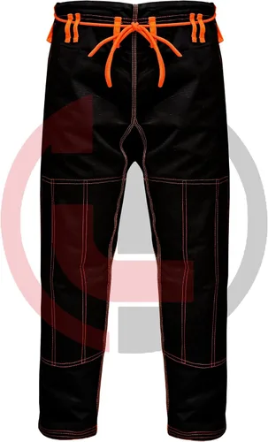 Vista 4 de Bjj Gi Con Puntada Naranja Bjj Gi Jiu Jitsu Kimonos Gi 100% Algodón Perl Tejido 450GSM