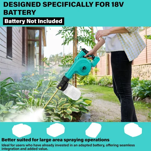 Vista 3 de Dinftin Plumero eléctrico de tierra de diatomeas compatible con batería Makita de 18 V (batería no incluida), aplicador de polvo de jardín