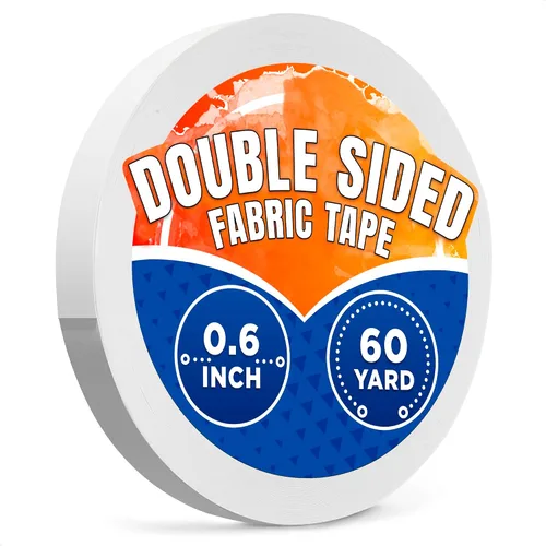 Vista 12 de Cinta de dobladillo sin coser sin planchado para el hogar, 0.4 pulgadas x 60 yardas, cinta acrílica transparente ultra fina de doble cara para ropa