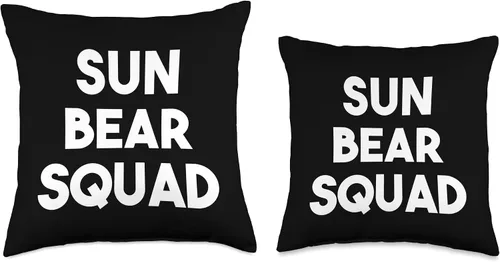 Vista 3 de Sun Bear Squad Funny Sun Bear Lover - Almohada de 18 x 18 pulgadas, multicolor