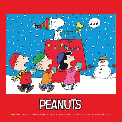 Vista 4 de Ceaco - Peanuts - Holiday - Snoopy and The Singers - Rompecabezas de 100 piezas - Rompecabezas colorido - Piezas cortadas con precisión, hermosas