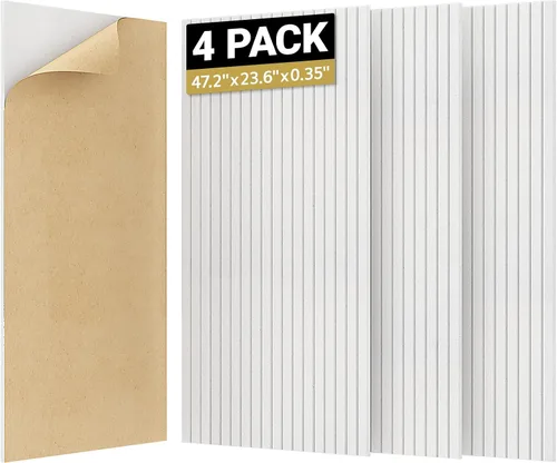 Vista 13 de TONOR Paquete de 8 Paneles Acústicos Grandes, 47.2" X 23.6" X 0.35" Panel de Pared Acústico, Paneles Autoadhesivos a Prueba de Sonido, Paneles