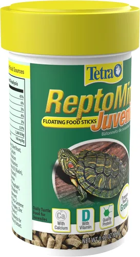 Vista 5 de Tetra ReptoMin Baby - Palitos flotantes para alimentos de 0.92 onzas, para tortugas acuáticas pequeñas, tritones y ranas (paquete de 36)