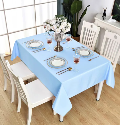 Vista 29 de Mantel Cuadrado Verde Manzana Impermeable Resistente a las Manchas Sin Arrugas Mantel de Mesa de Poliéster 210GSM Limpiable Cubierta de Mesa