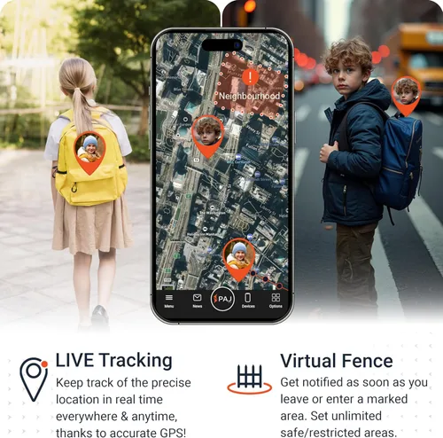 Vista 2 de PAJ GPS - People Finder 4G - Mini rastreador GPS para niños y personas mayores - Hasta 5 días de duración de la batería - Pequeño dispositivo